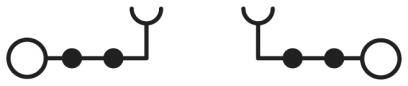 Zwei identische Symbolfiguren nebeneinander mit Kreisen und Linien, die eine schematische oder abstrakte Darstellung bilden.