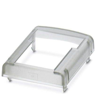 Kunststoffabdeckung in quadratischer Form, möglicherweise ein Schutzgehäuse oder Abdeckung für ein technisches Gerät.