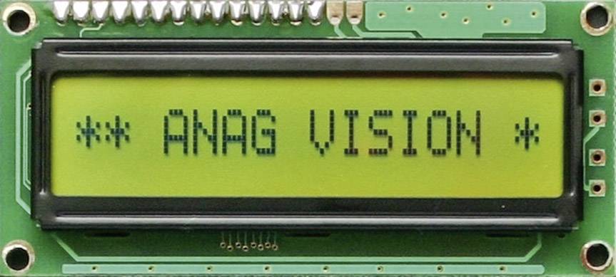 LCD-Display Schwarz Gelb-Grün (B x H x T) 80 x 36 x 10 mm 6H REF EV