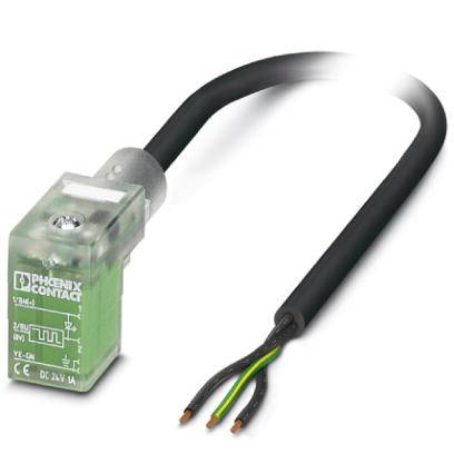 Phoenix Contact Ventilstecker mit angespritzter Leitung 1401434 Schwarz SAC-3P- 1,5-PUR/C-1L-R-ES 1401434 Inhalt: 1St.