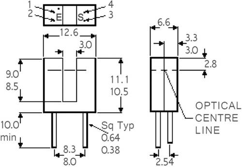 Isocom Components Gabel-Lichtschranke H22A3 H22A3 1St.