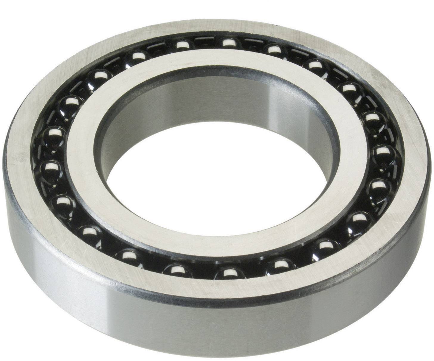 Metallisches Kugellager, radial angeordnet, zeigt Kugeln innerhalb eines äußeren Metallrings. Geeignet für mechanische Anwendungen.