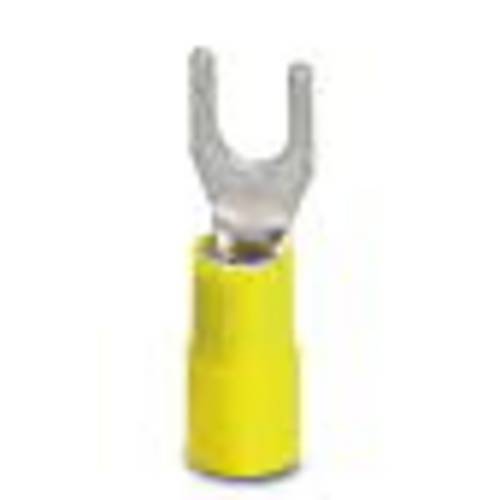 Phoenix Contact 3240042 Gabelkabelschuh 4 mm² 6 mm² Loch-Ø=4.30 mm Teilisoliert Gelb 50 St.