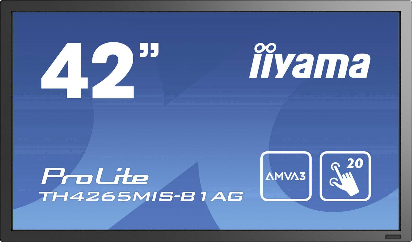 Iiyama ProLite TH4265MI Touchscreen-Monitor 106.7 cm (42 Zoll) 1920 x 1080 Pixel 16:9 6.5 ms HDMI®, USB, VGA, Audio-Line-in, Audio-Line-out, RJ45