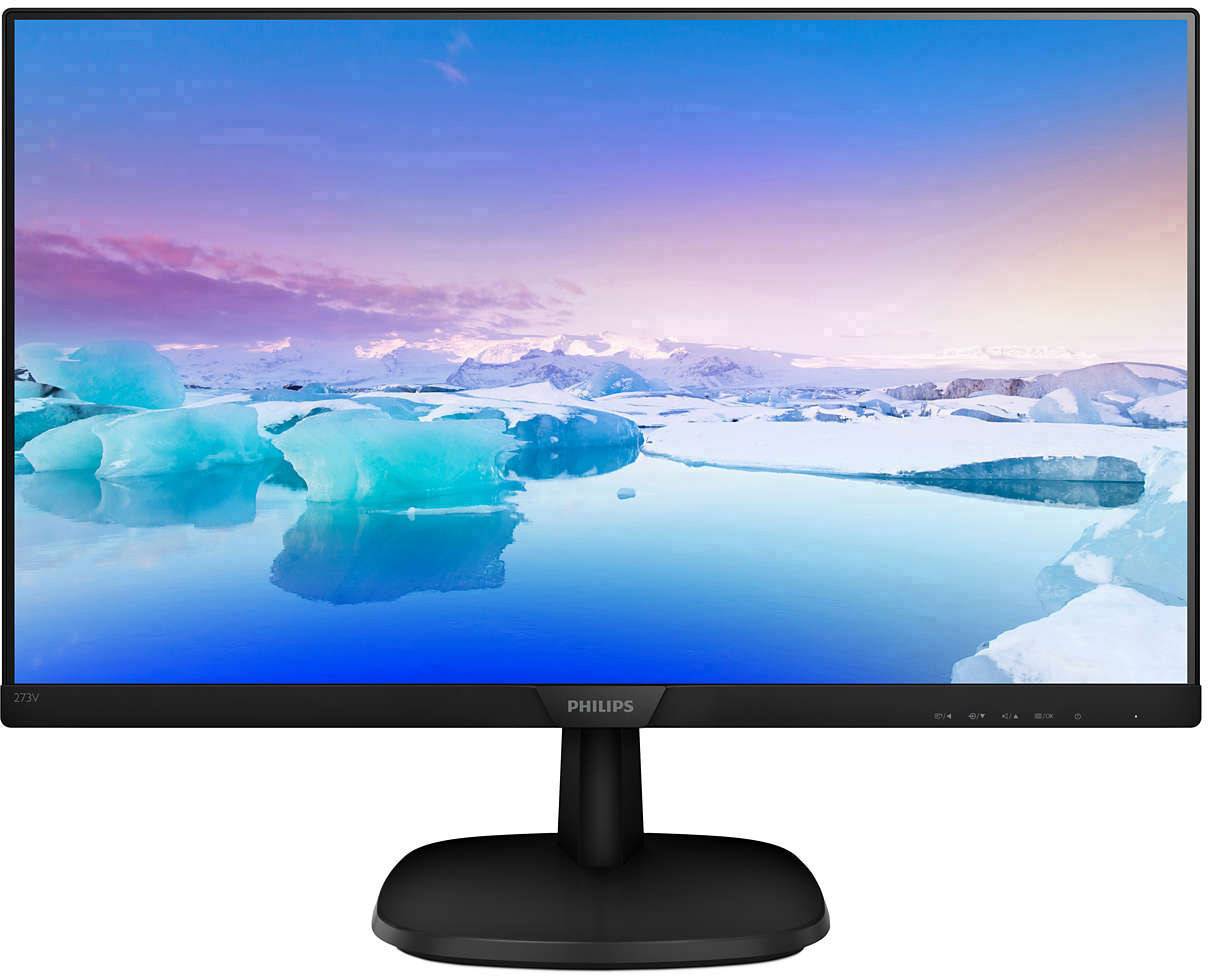 Philips 273V7QJAB/00 LCD-Monitor EEK E (A - G) 68.6 cm (27 Zoll) 1920 x 1080 Pixel 16:9 5 ms DisplayPort, HDMI®, VGA, Audio-Line-in, Kopfhörer-Buch