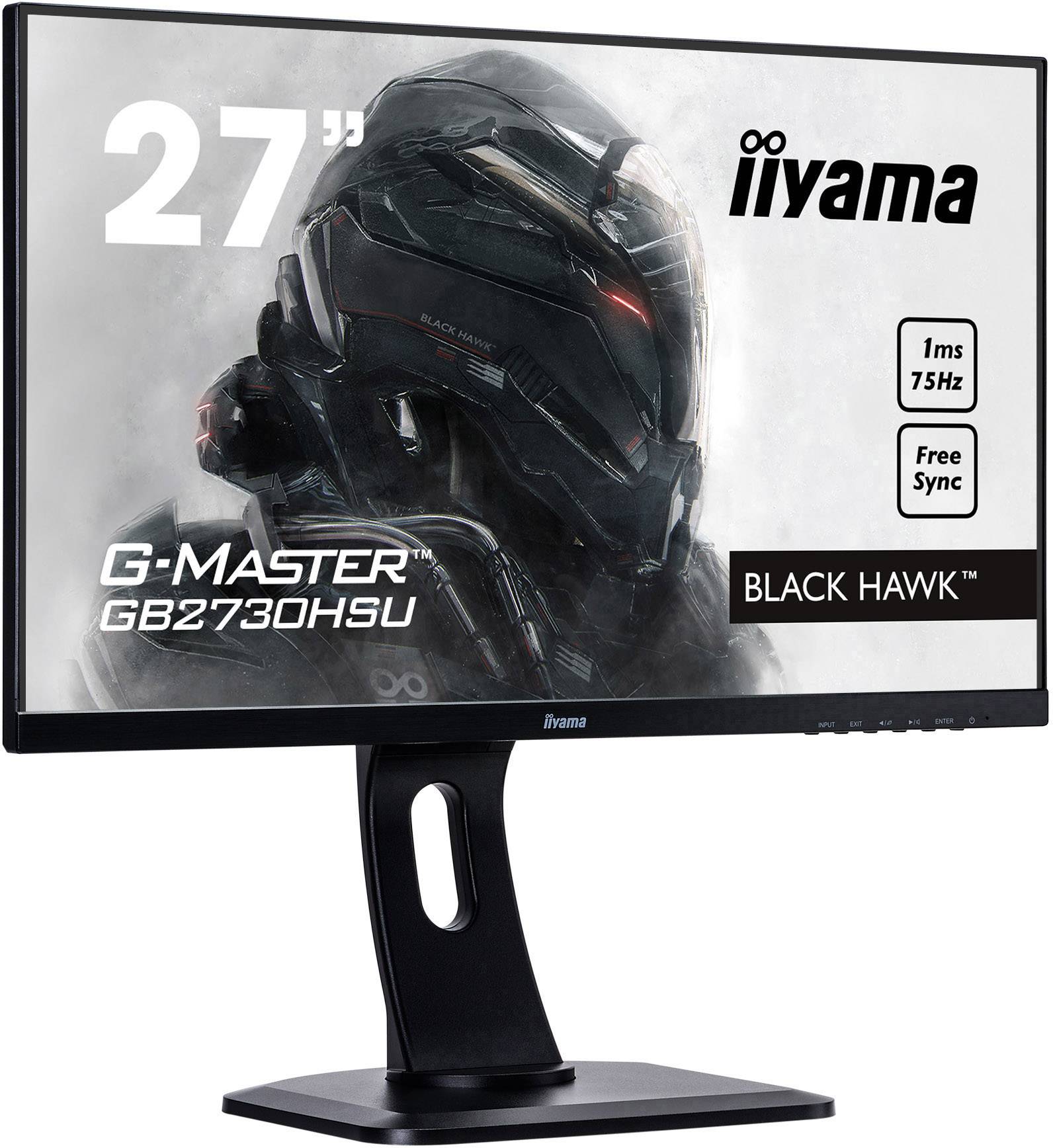 Iiyama G-MASTER GB2730HSU LED-Monitor EEK E (A - G) 68.6 cm (27 Zoll) 1920 x 1080 Pixel 16:9 1 ms DisplayPort, HDMI®, USB, VGA, Kopfhörer-Buchse TN