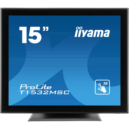 Iiyama ProLite T1532MSC Touchscreen-Monitor EEK E (A - G) 38.1 cm (15 Zoll) 1024 x 768 Pixel 4:3 8 ms DisplayPort, HDMI®, VGA, Audio-Line-out TN LED