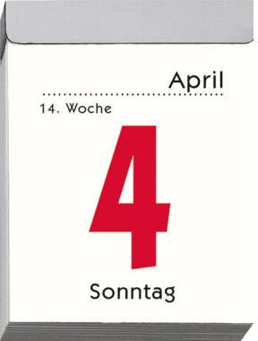 Tagesabreißkalender im Hochformat 10x14,5cm Kalendarium 2021