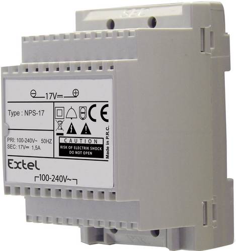 Extel Türsprechanlage Hutschienen-Netzteil Grau