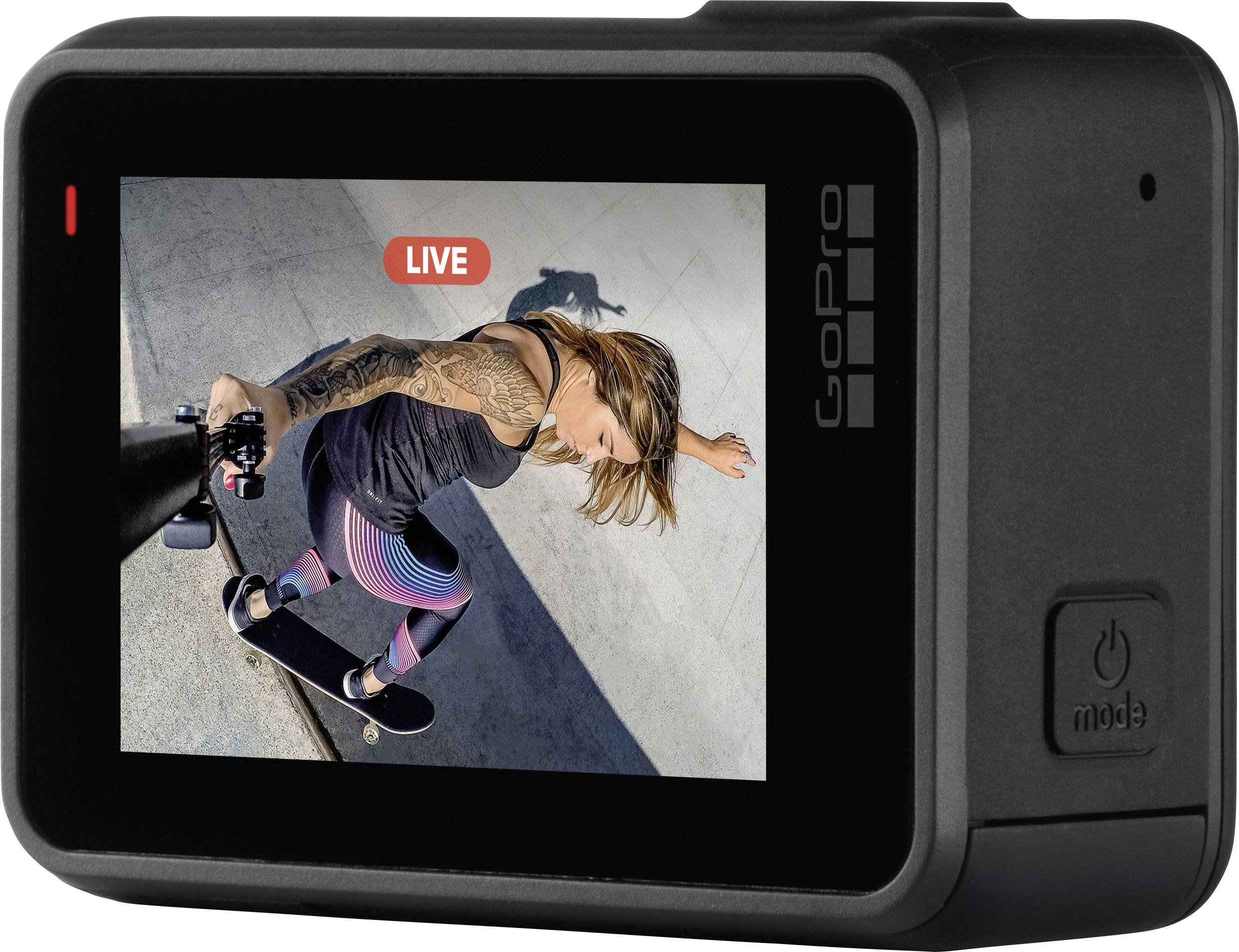 GoPro HERO 7 Black inkl. Travel Kit Action Cam Full-HD, Wasserfest, Touch-Screen, 4K