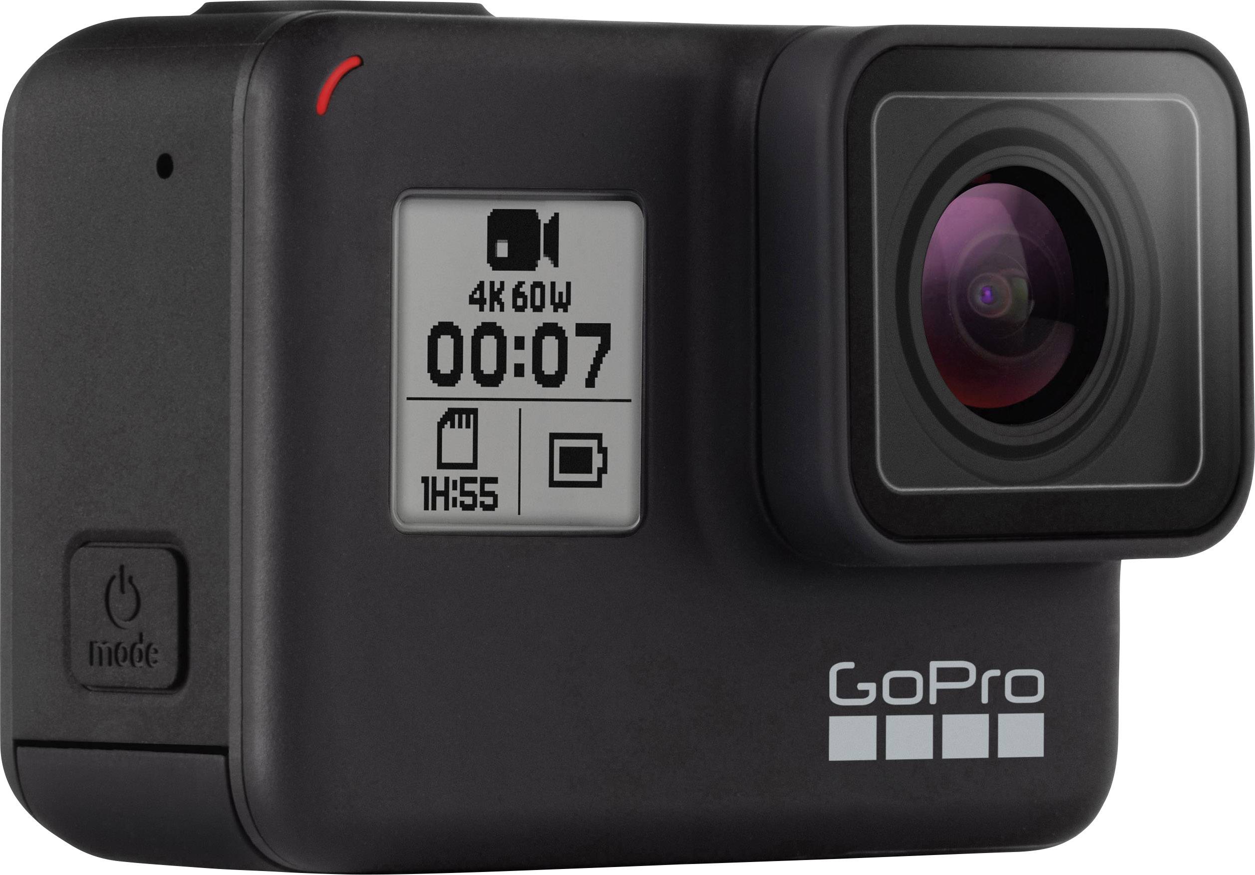 GoPro HERO 7 Black inkl. Travel Kit Action Cam Full-HD, Wasserfest, Touch-Screen, 4K