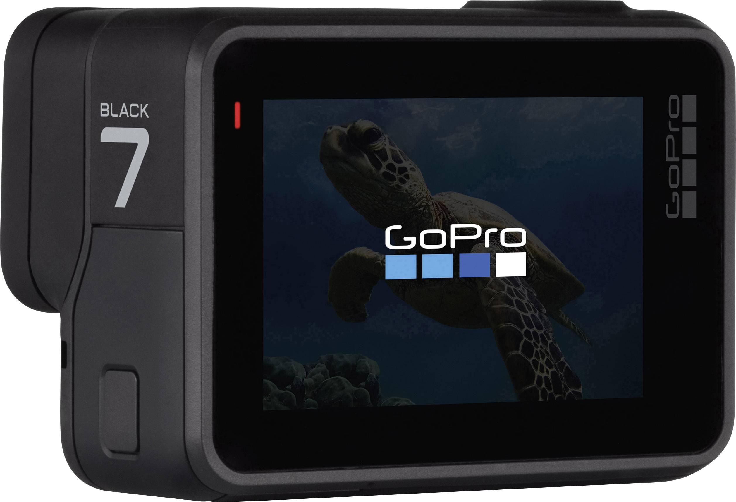 GoPro HERO 7 Black inkl. Travel Kit Action Cam Full-HD, Wasserfest, Touch-Screen, 4K