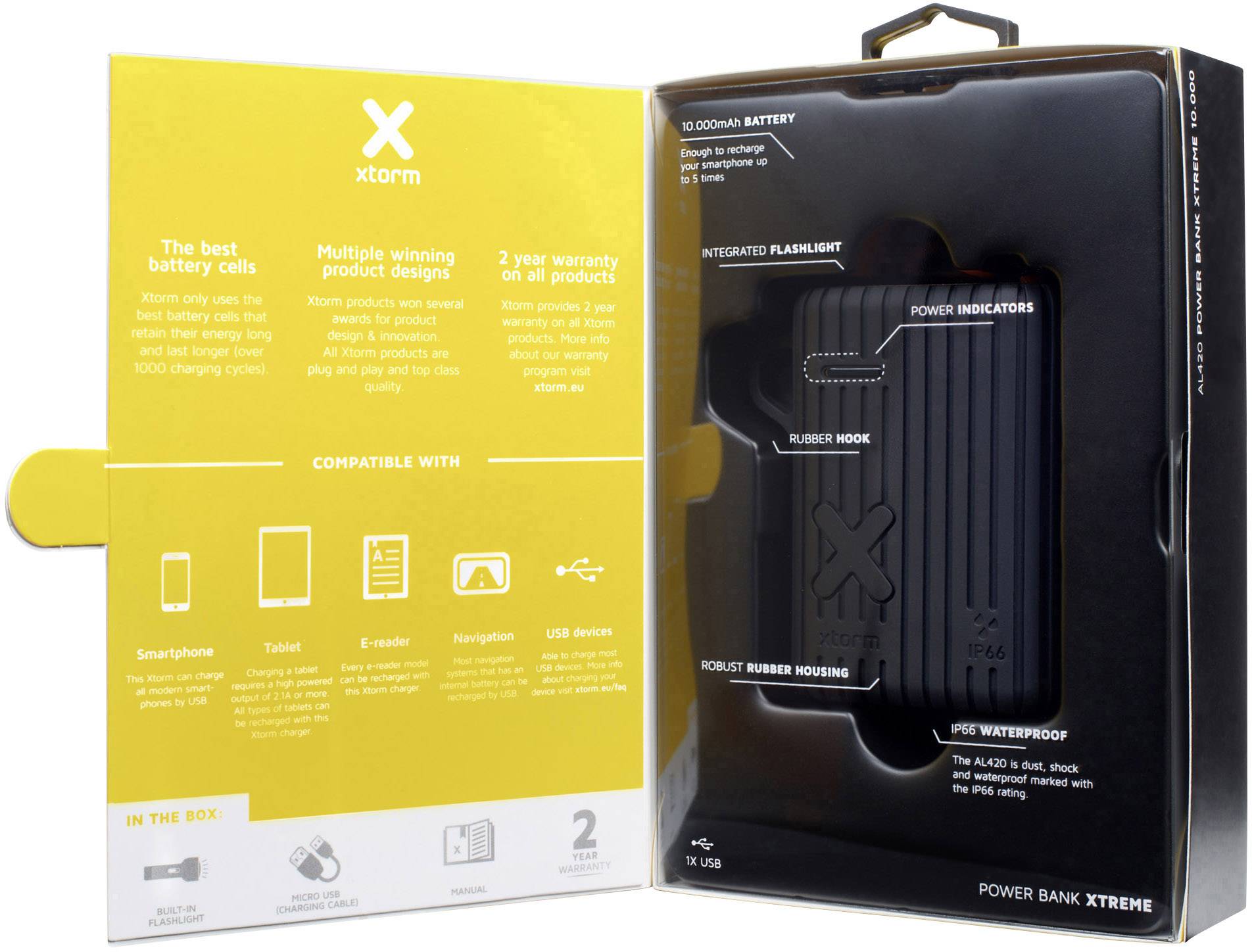 Xtorm by A-Solar Xtreme Outdoor Powerbank (Zusatzakku) Li-Ion 10000 mAh AL420