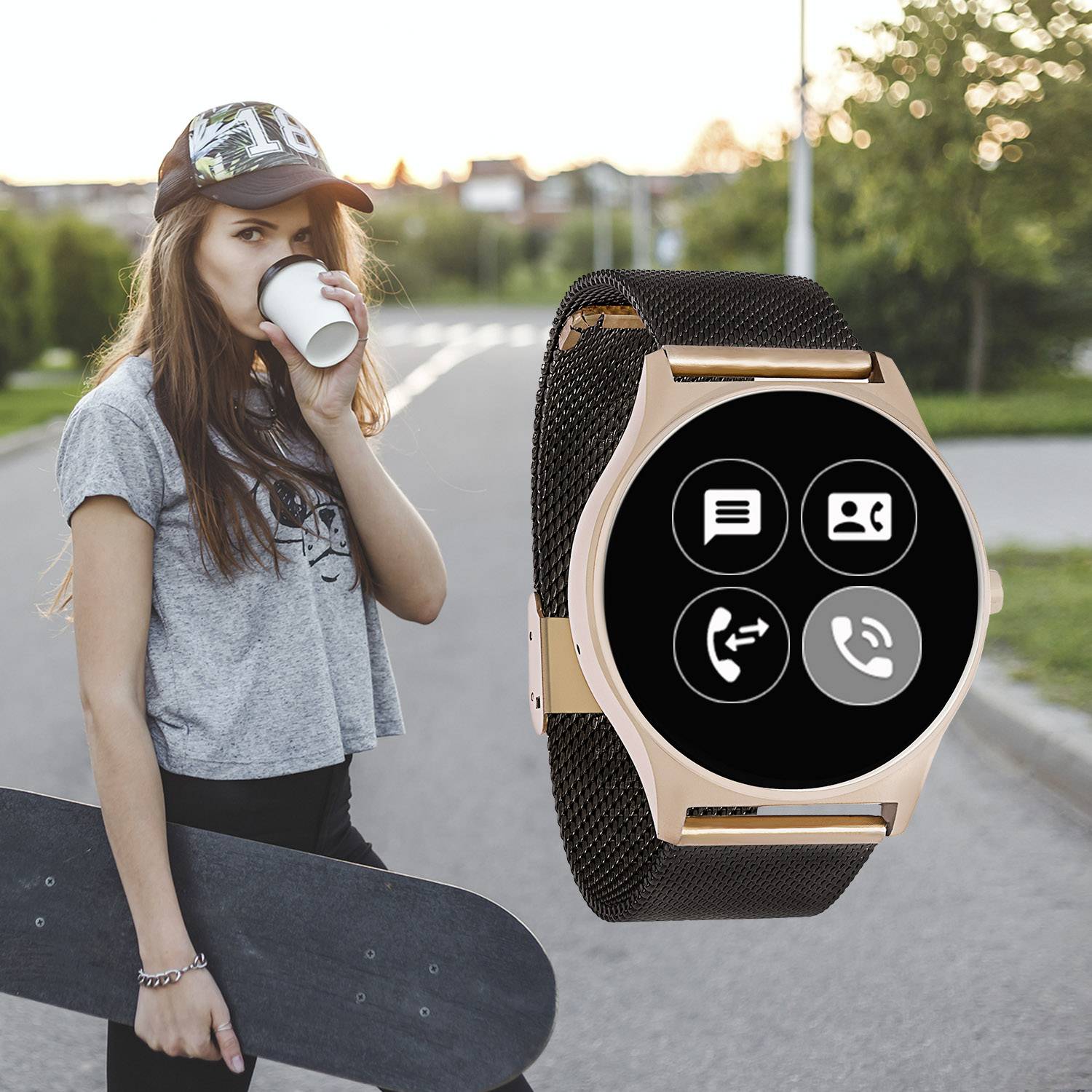 X-WATCH Joli XW PRO Smartwatch Schwarz