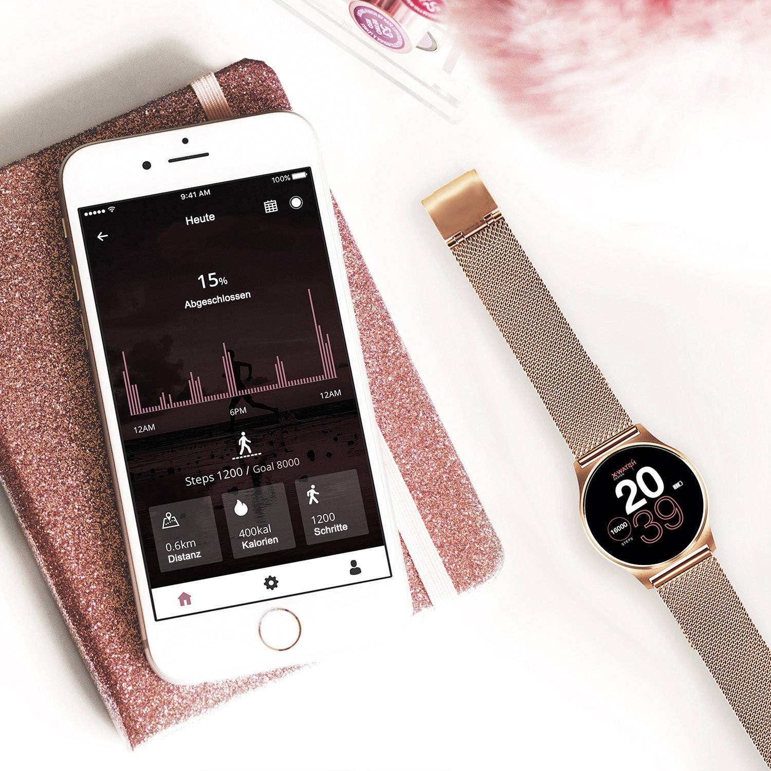 X-WATCH Joli XW PRO Smartwatch Roségold