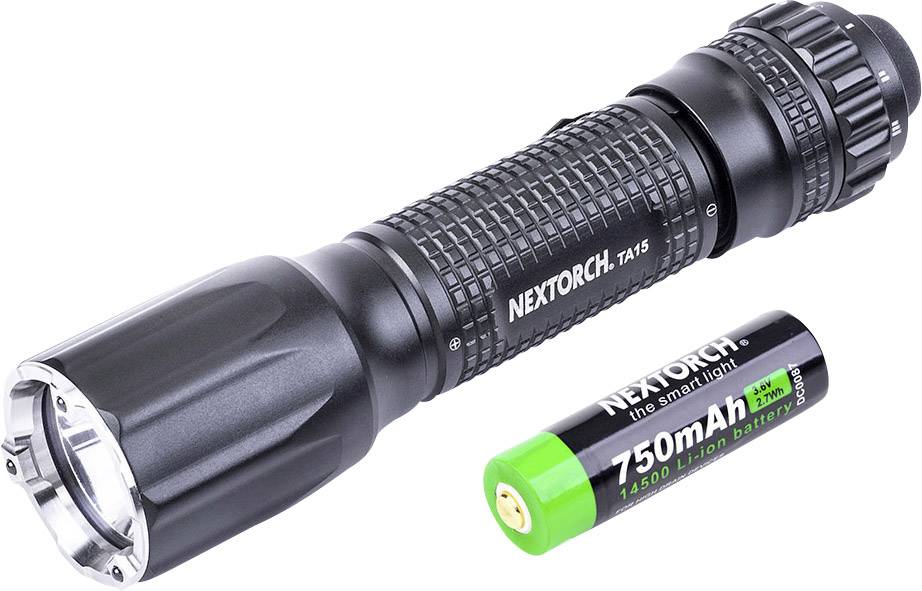 Nextorch TA15 LED Taschenlampe mit USB-Schnittstelle, verstellbar akkubetrieben, batteriebetrieben 600 lm 2.25 h