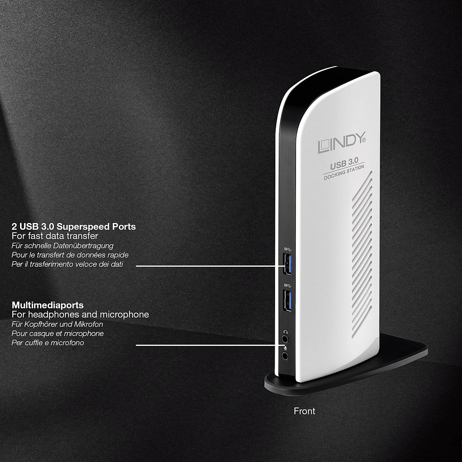 LINDY Notebook Dockingstation LINDY USB 3.0 Docking Station HDMI+DVI