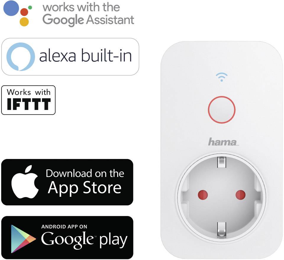 Hama Wi-Fi Steckdose Alexa, Google Home, IFTTT