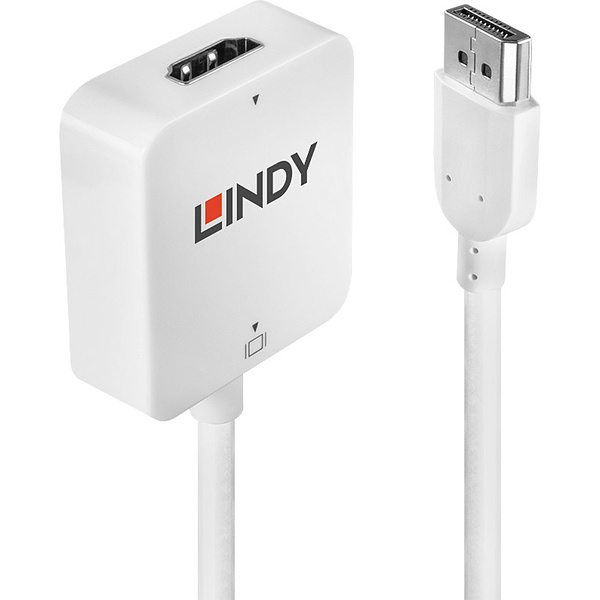 LINDY 38146 HDMI / DisplayPort Konverter [1x HDMI-Buchse - 1x DisplayPort Stecker] Weiß