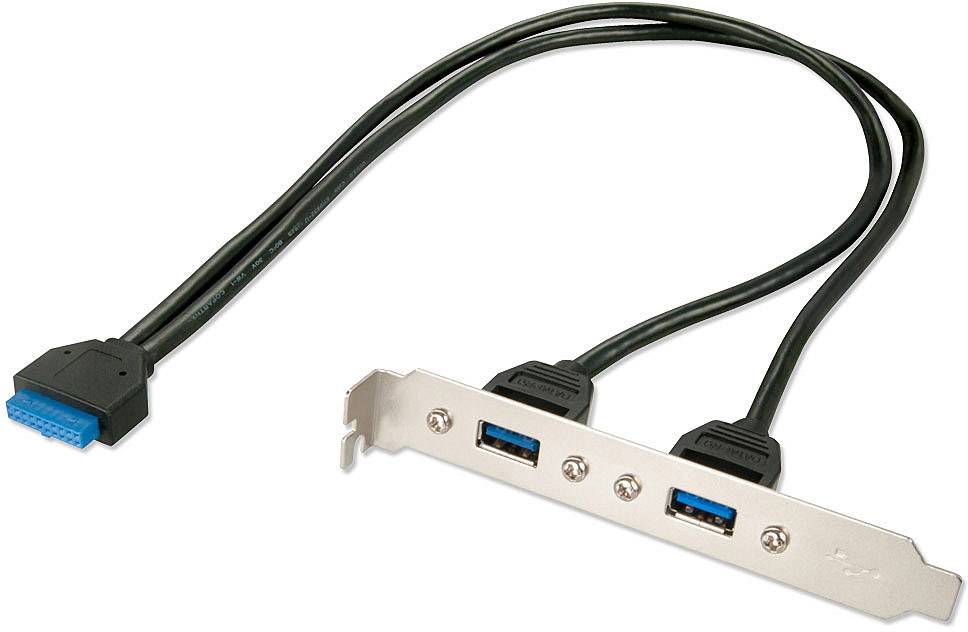 LINDY USB 2.0 Adapter LINDY USB 3.0 Slotblech-Adapter 40.00 cm
