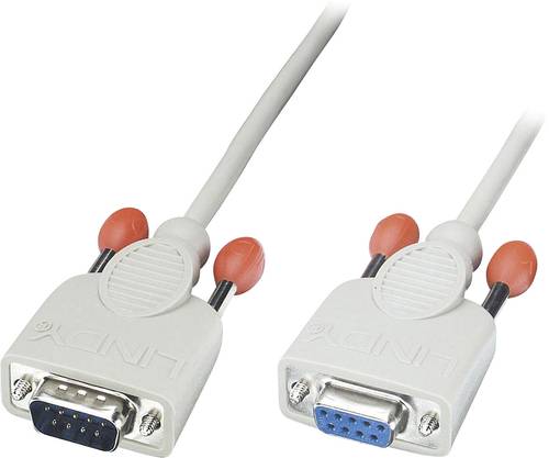 Seriell Verlängerungskabel [1x D-SUB-Stecker 9pol. - 1x D-SUB-Buchse 9pol.] Weiß