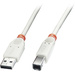 Lindy 41924 USB 2.0 Kabel Typ A/B, grau, 3m