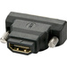 LINDY 41228 HDMI / DVI Adapter [1x HDMI-Buchse - 1x DVI-Stecker 18+1pol.] Schwarz 0m