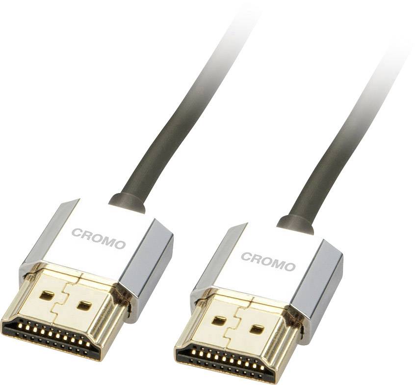 LINDY HDMI Anschlusskabel HDMI-A Stecker, HDMI-A Stecker 0.50 m Schwarz 41670 4K UHD HDMI-Kabel