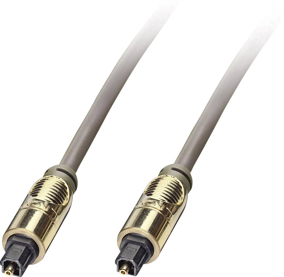 LINDY Toslink Digital-Audio Anschlusskabel [1x Toslink-Stecker (ODT) - 1x Toslink-Stecker (ODT)] 15.00 m Grau