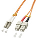 LINDY 46992 Glasfaser LWL Anschlusskabel [1x LC-Stecker - 1x SC-Stecker] 50/125 µ Multimode OM2 3.0