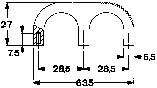 Mentor 3210.2003 Fingergriff Schwarz (L x B x H) 63.5 x 9.5 x 27 mm 1 St.