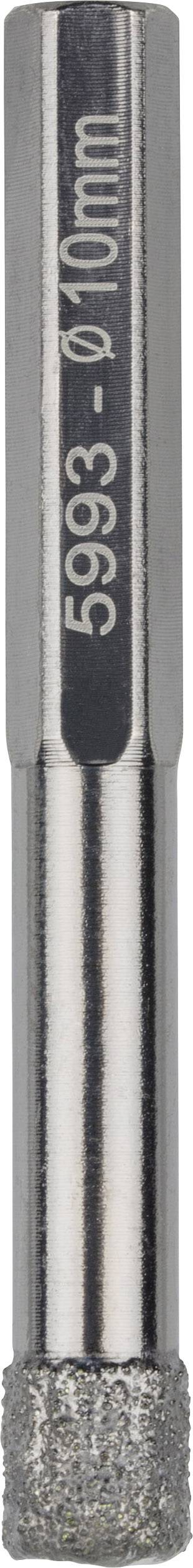 Metallbohrer mit Aufschrift '5993 - Ø 10mm', diamantbeschichtete Spitze, zylindrische Form, für präzise Bohrarbeiten.