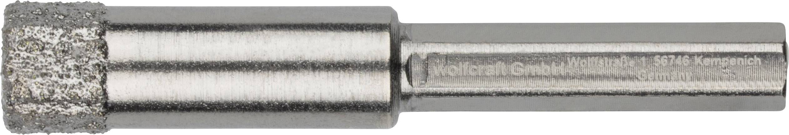 Diamantbeschichtete Schleifstange mit zylindrischem Metallschaft, geeignet für präzises Schleifen und Formen von harten Materialien.