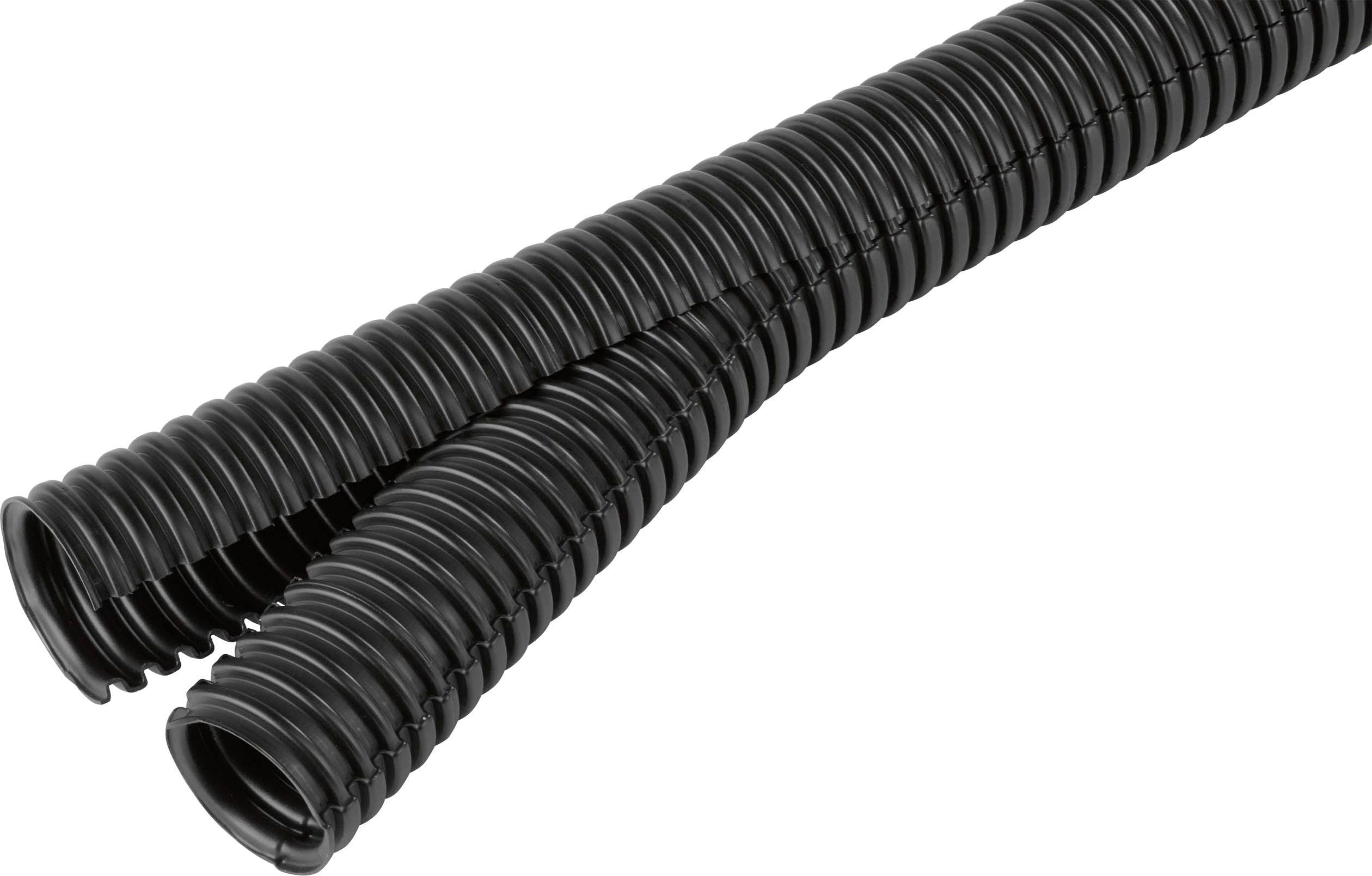 Fränkische Rohrwerke 38401600 Wellrohr Schwarz 16 mm 50 m
