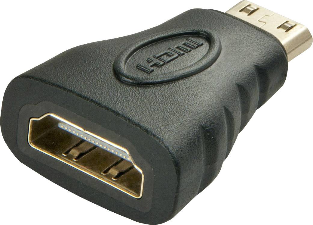 LINDY 41207 Adapter [1x Mini-HDMI-Stecker - 1x HDMI-Buchse] Schwarz
