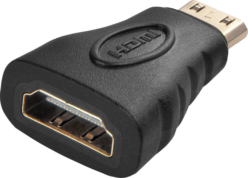 LINDY 41207 Adapter [1x Mini-HDMI-Stecker - 1x HDMI-Buchse] Schwarz