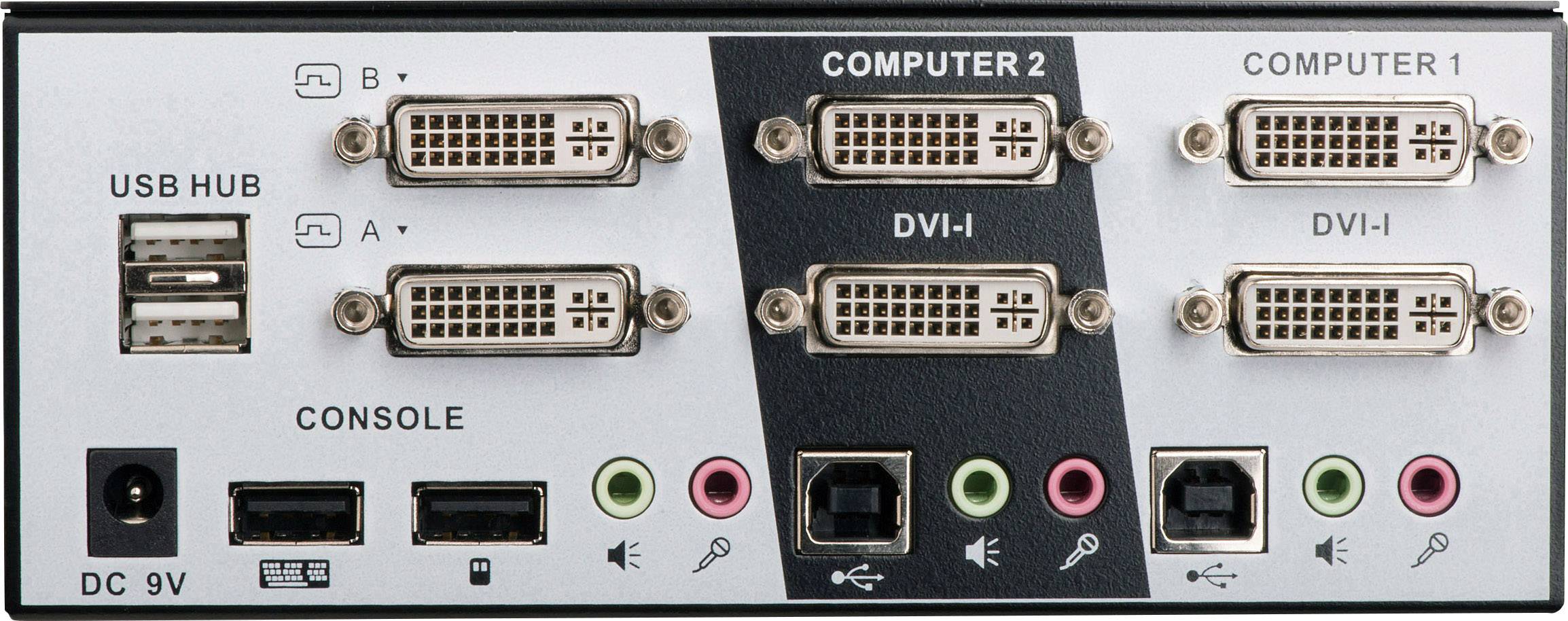 LINDY LINDY DVI Dual Head KVM Switch Pro 2 Port KVM-Umschalter