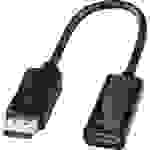 LINDY 41718 Adapterkabel [1x DisplayPort Stecker - 1x HDMI-Buchse] Schwarz 20.00cm