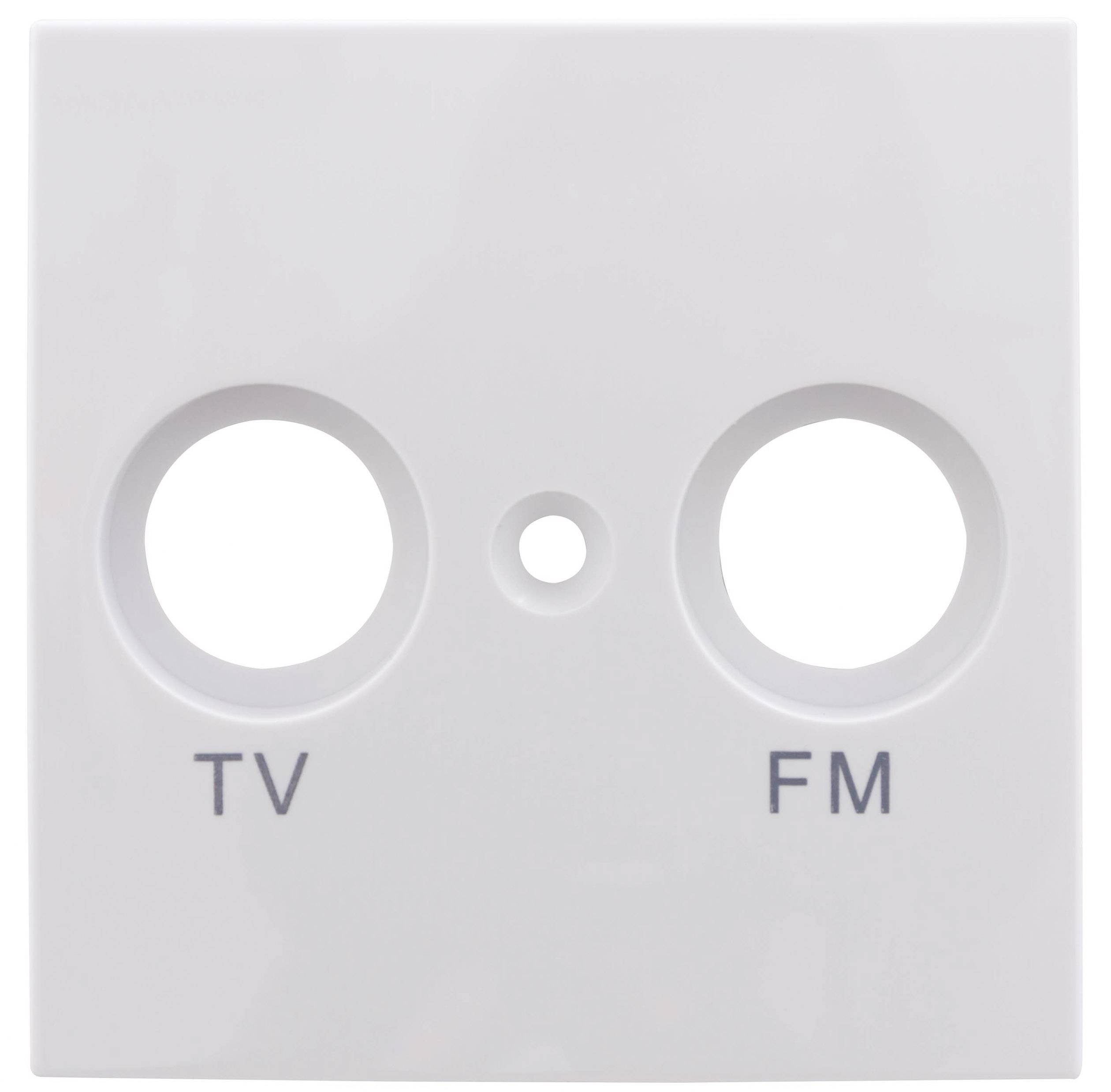 REV Abdeckung TV-, Radio-Steckdose Studio Weiß 0208630106 1St.