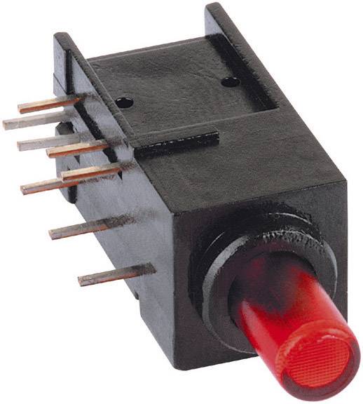 Mentor 1844.2332 R-R Druckschalter 60V DC/AC 0.5A 2 x Ein/Ein rastend Rot 1St.