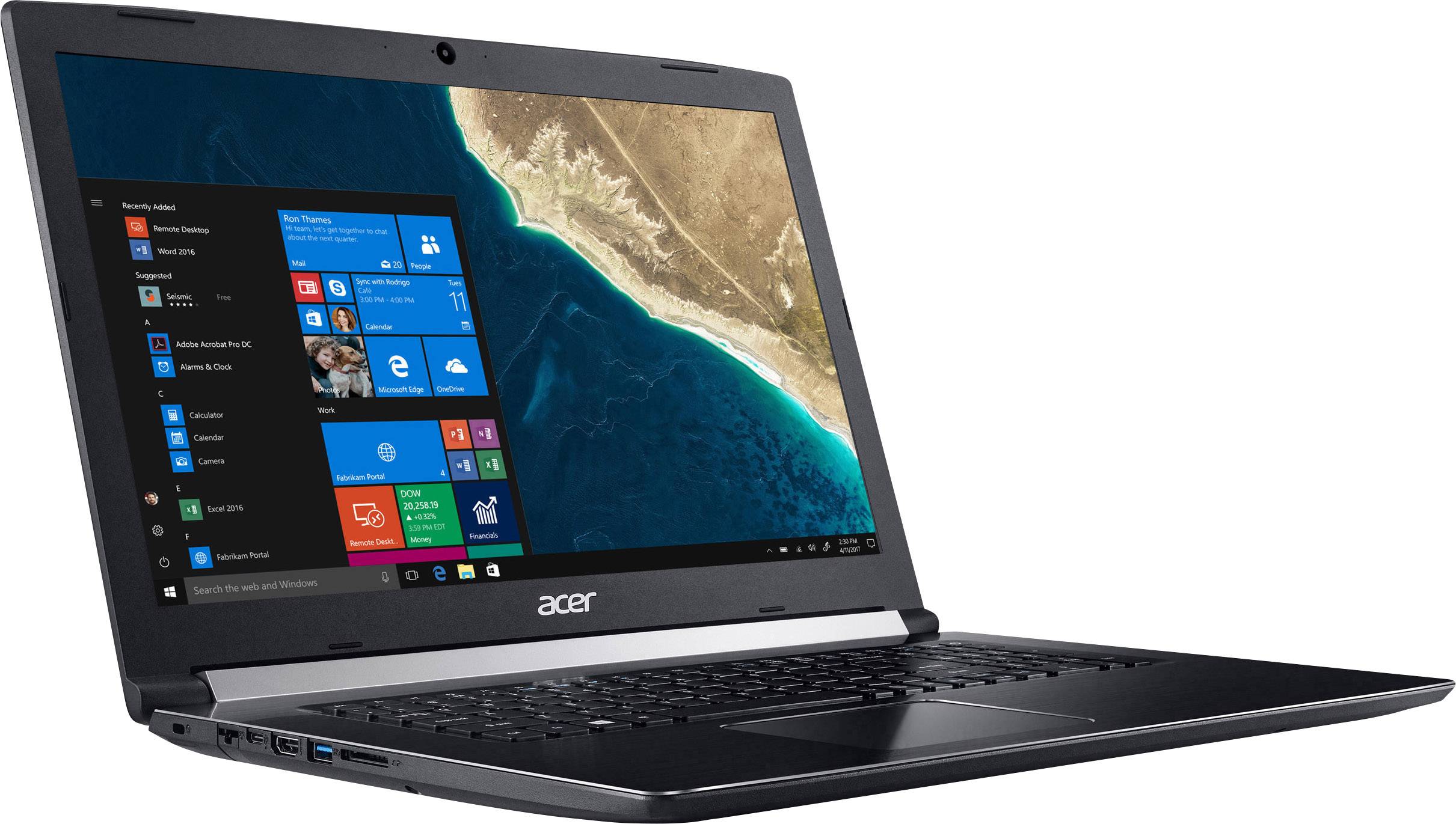 Acer Notebook 43.9 cm (17.3 Zoll) Full HD Intel® Core™ i7 i7-8550U 8 GB RAM 1 TB HDD Nvidia GeForce MX150 Win 10 Pro Schwarz NX.H0GEG.003