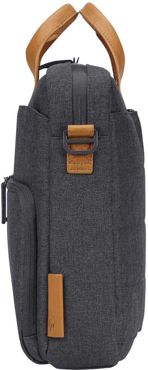 HP ENVY Urban Laptoptasche 15,6 Zoll - Graue Business Tasche Mit Leder Griffen