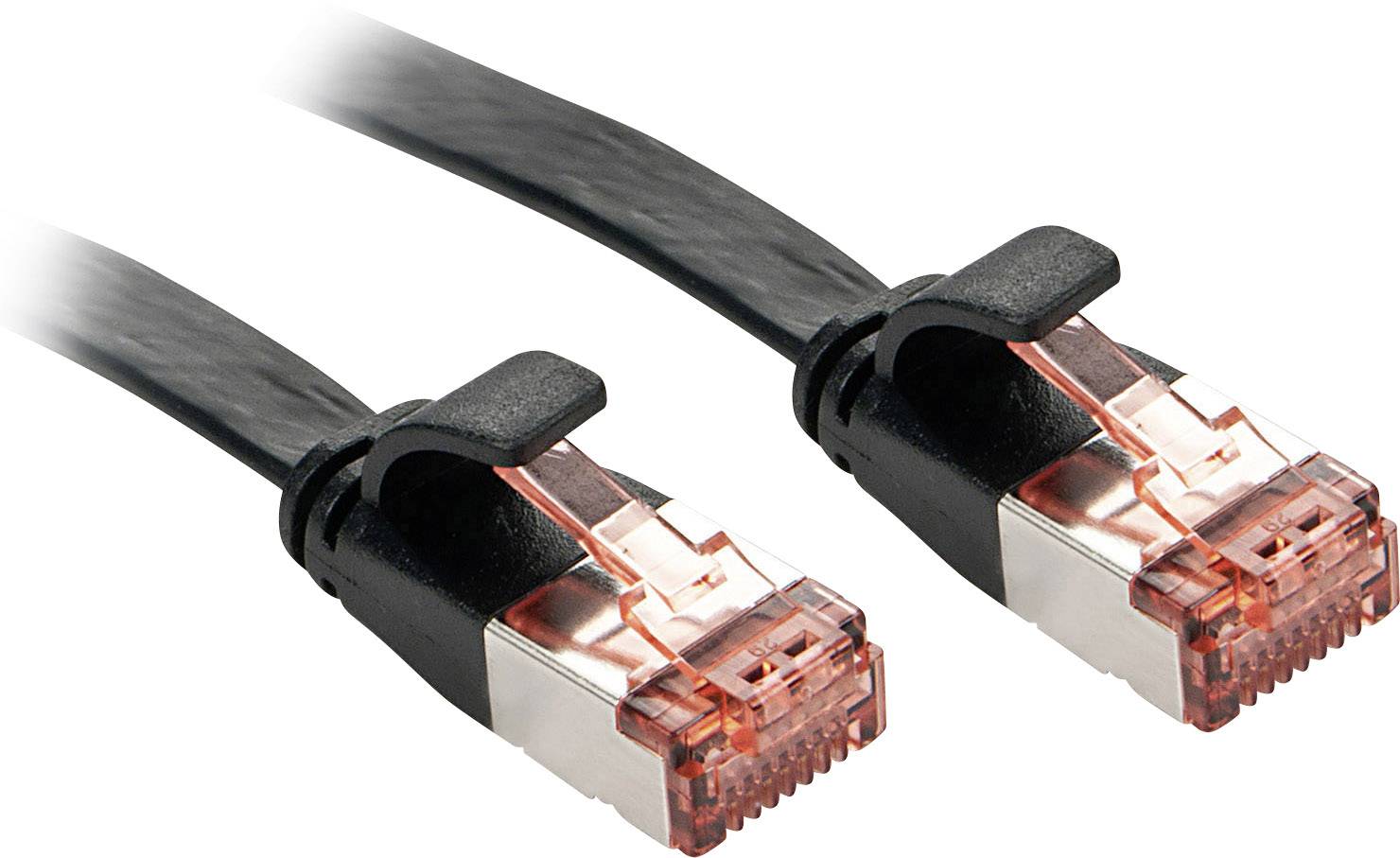 LINDY 47574 RJ45 Netzwerkkabel, Patchkabel CAT 6 U/UTP 5.00 m Schwarz mit Rastnasenschutz 1 St.