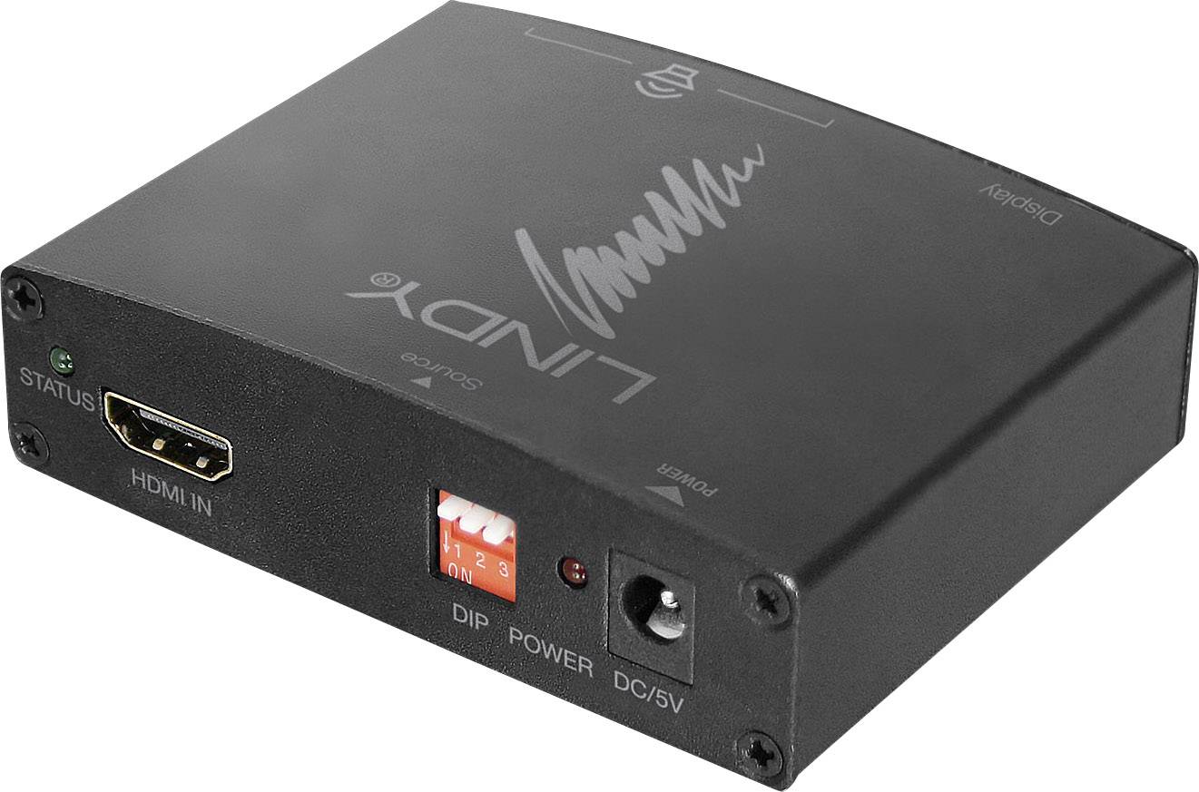 LINDY LINDY HDMI 4K Audio Extractor mit Bypass HDMI-Splitter 4096 x 2160 Pixel Schwarz