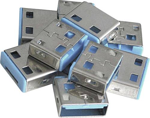 USB Port Schloss USB-Lock 10er Set Blau ohne Schlüssel 40462
