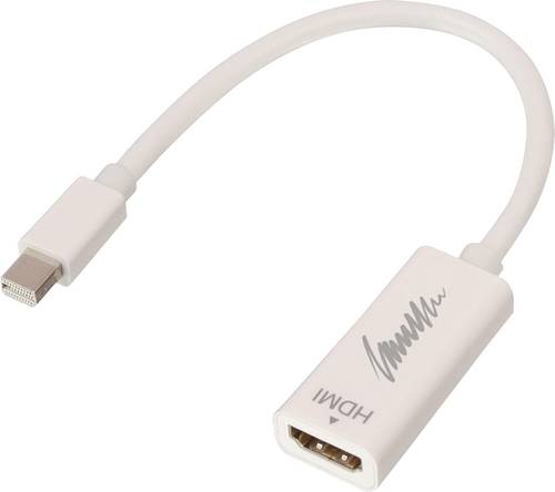 LINDY 41719 HDMI / Mini-DisplayPort Konverter [1x HDMI-Buchse - 1x Mini-DisplayPort Stecker] Weiß