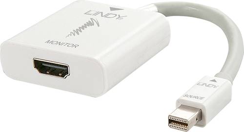 LINDY 41069 Mini-DisplayPort / HDMI Konverter [1x DisplayPort Stecker - 1x HDMI-Buchse] Weiß 15.00c