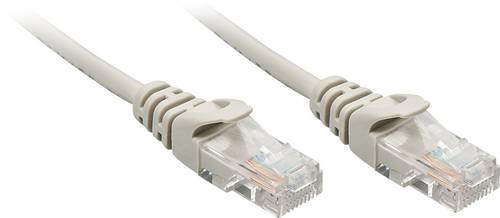 LINDY 48377 RJ45 Netzwerkkabel, Patchkabel CAT 5e U/UTP 100.00m Grau 1St.