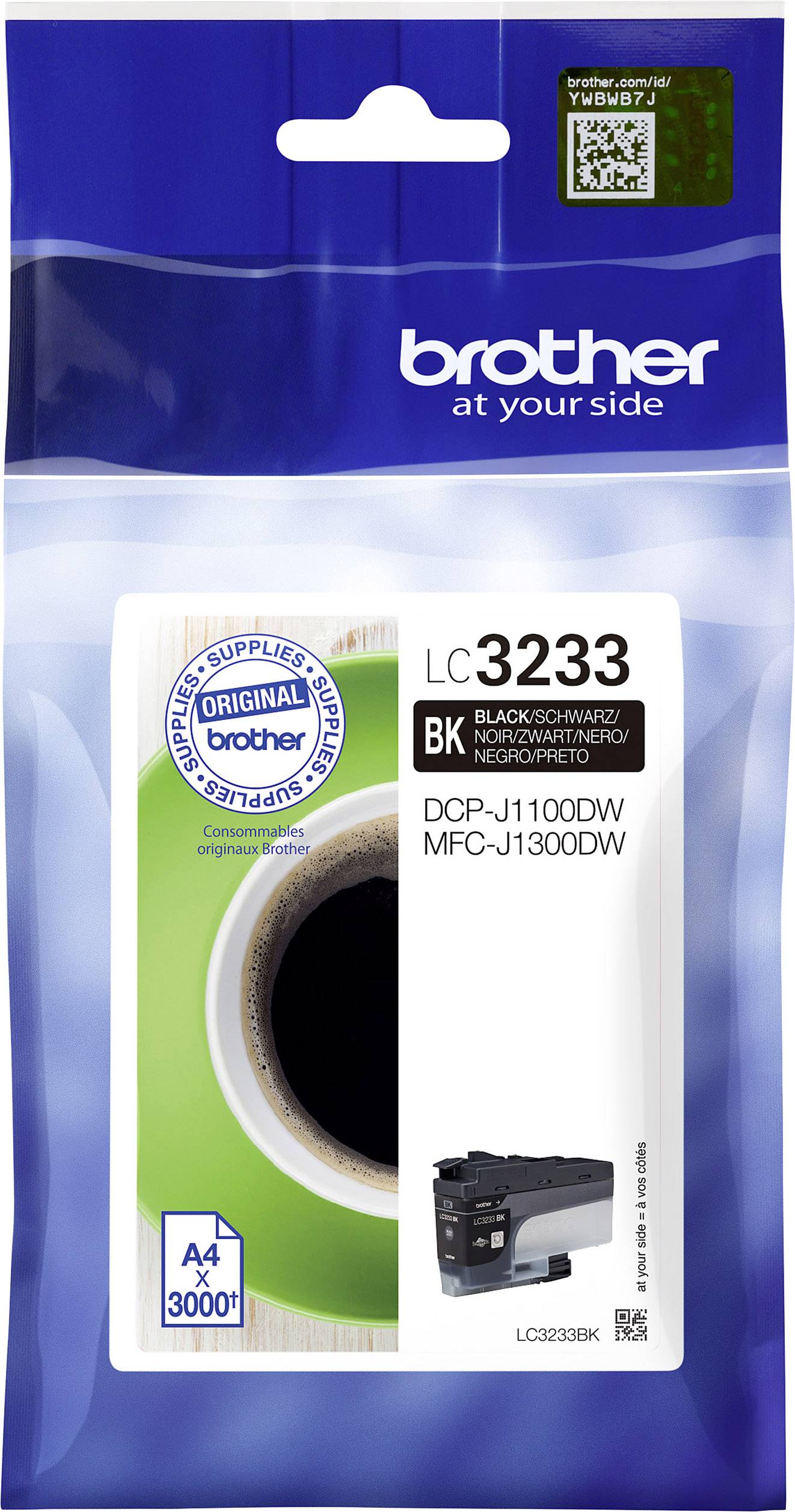 Brother Druckerpatrone LC-3233BK Original Schwarz LC3233BK