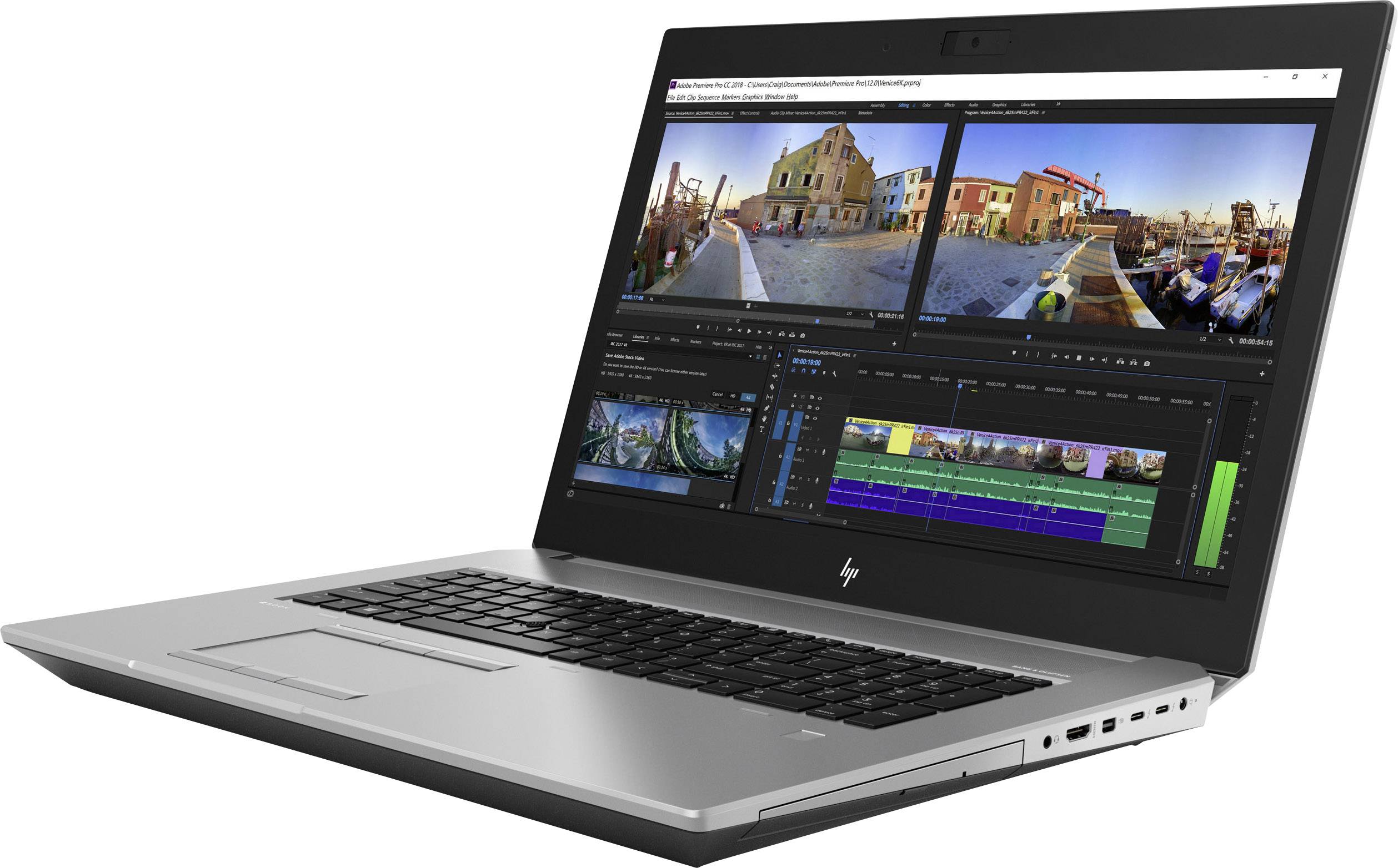 HP ZBook 17 G5 43.9cm (17.3 Zoll) Workstation Intel Core i7 8750H 8GB 256GB SSD Nvidia Quadro P2000 Windows® 10 Pro Silber